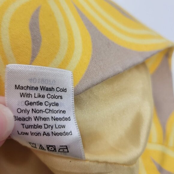 Coldwater Creek Women's La Playa Yellow Floral Short Sleeve Jacket Size 16 - Picture 14 of 16